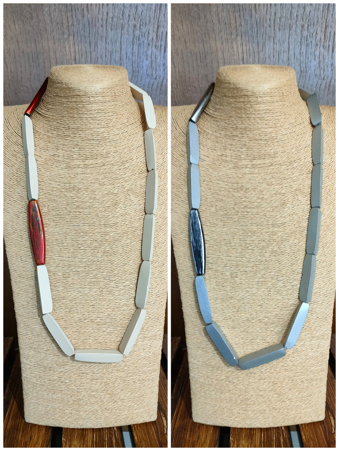 Collana legno lunga
