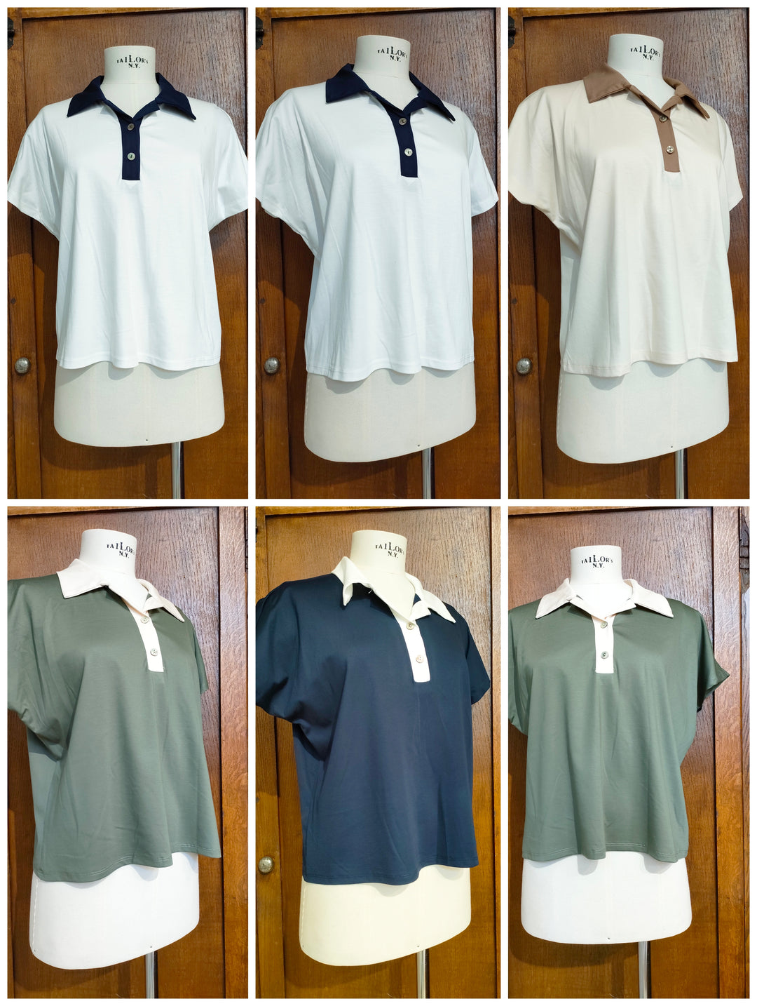 Maglia collo camicia