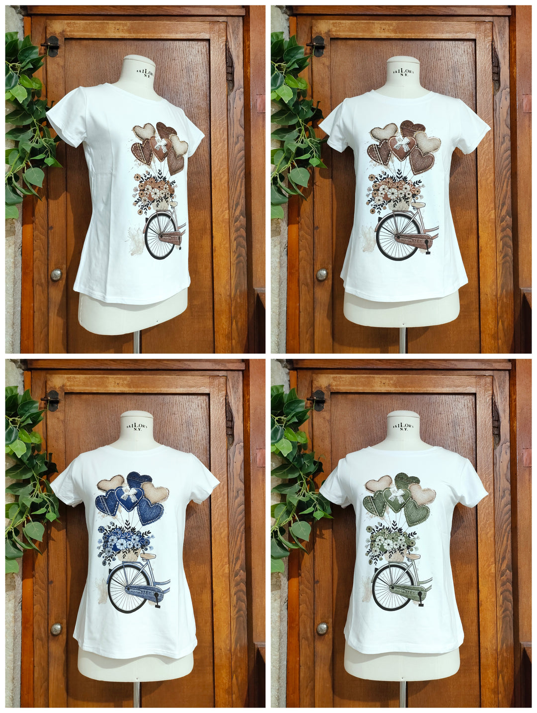 T-shirt bici cuori
