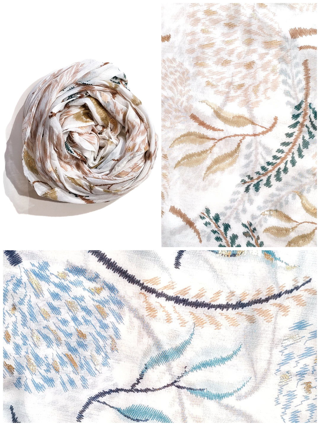 Sciarpina fiori astratti