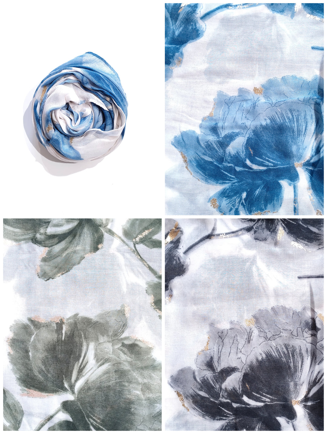 Sciarpina fiori watercolor