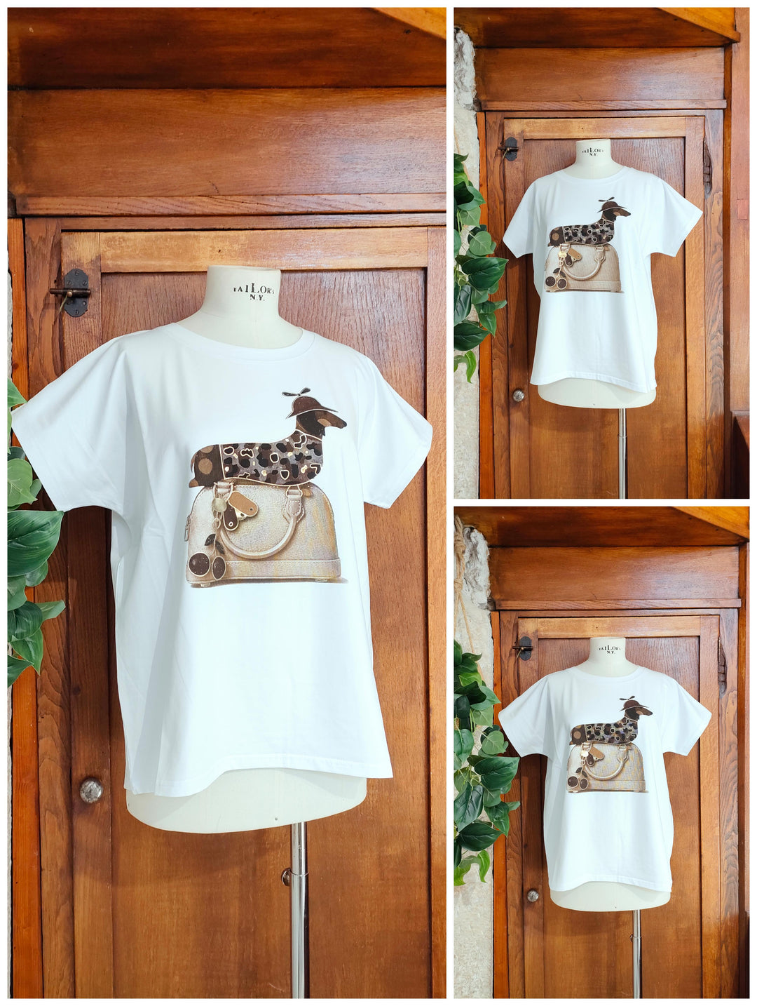 T-shirt bassotto borsa