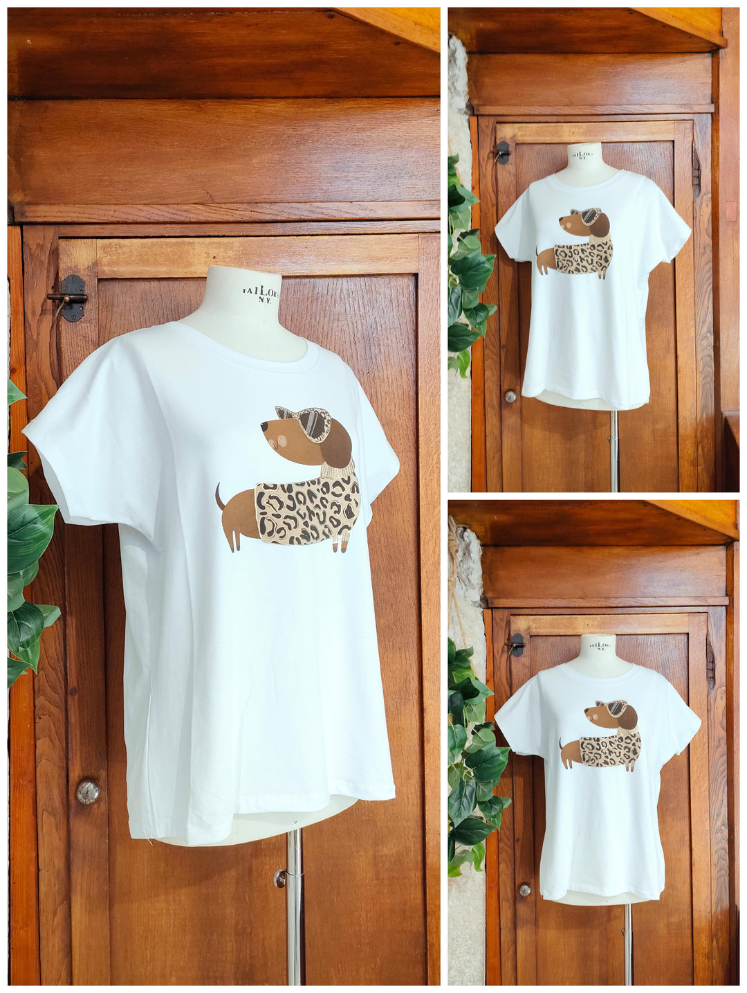 T-shirt bassotto maculato