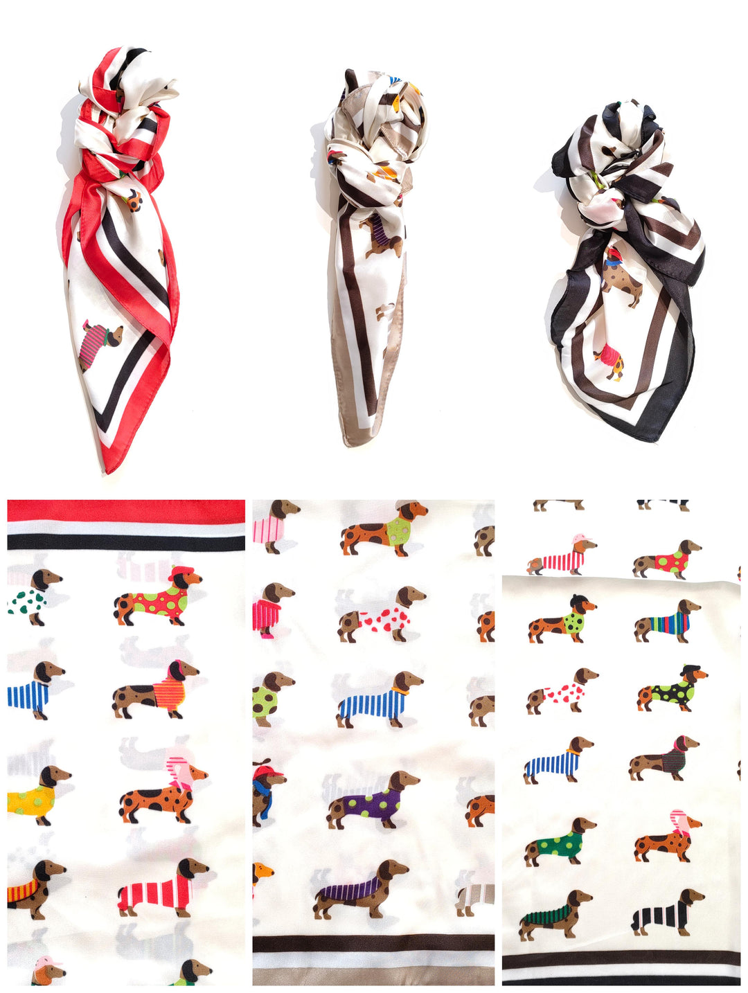 Foulard quadrato bassotti