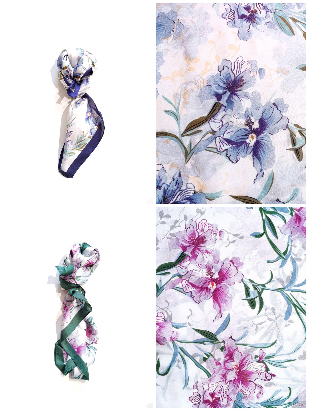 Foulard fiori acquerello