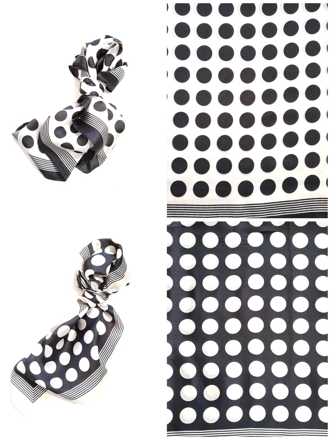 Foulard quadrato pois grandi