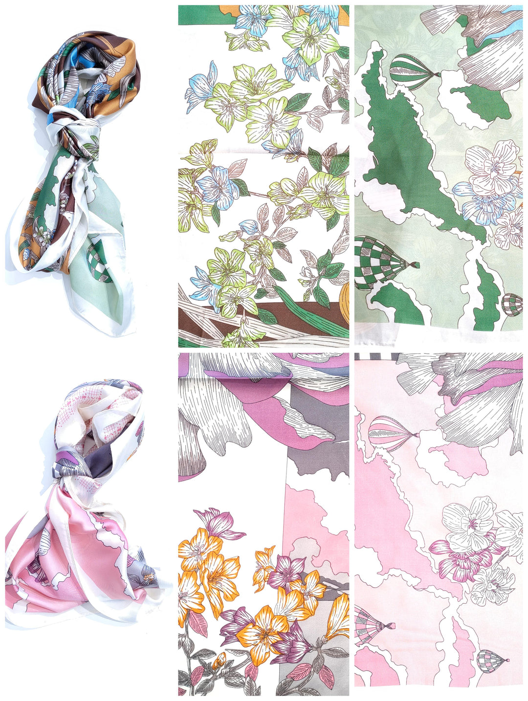 Foulard quadrato mix fiori