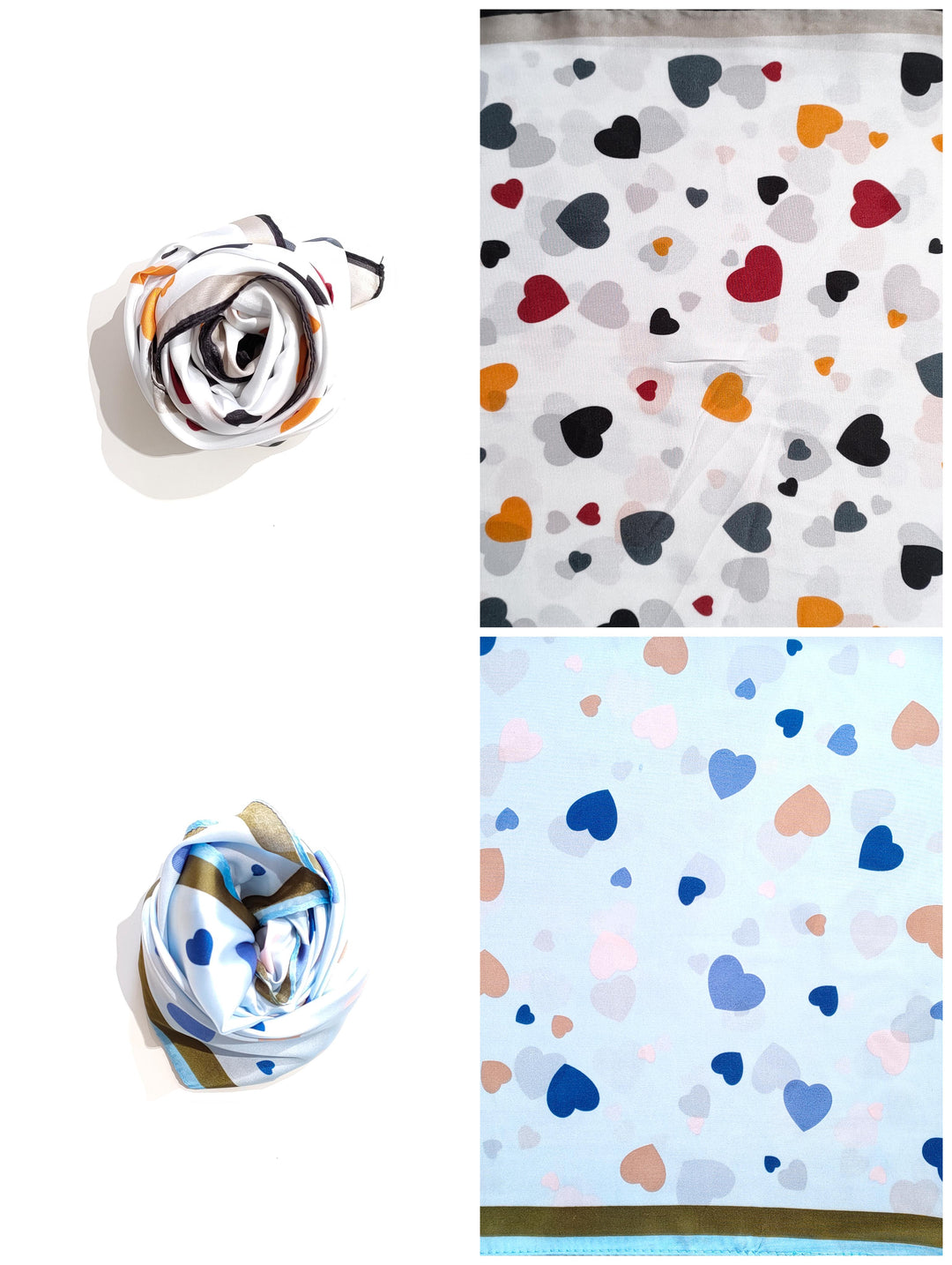 Foulard quadrato cuori