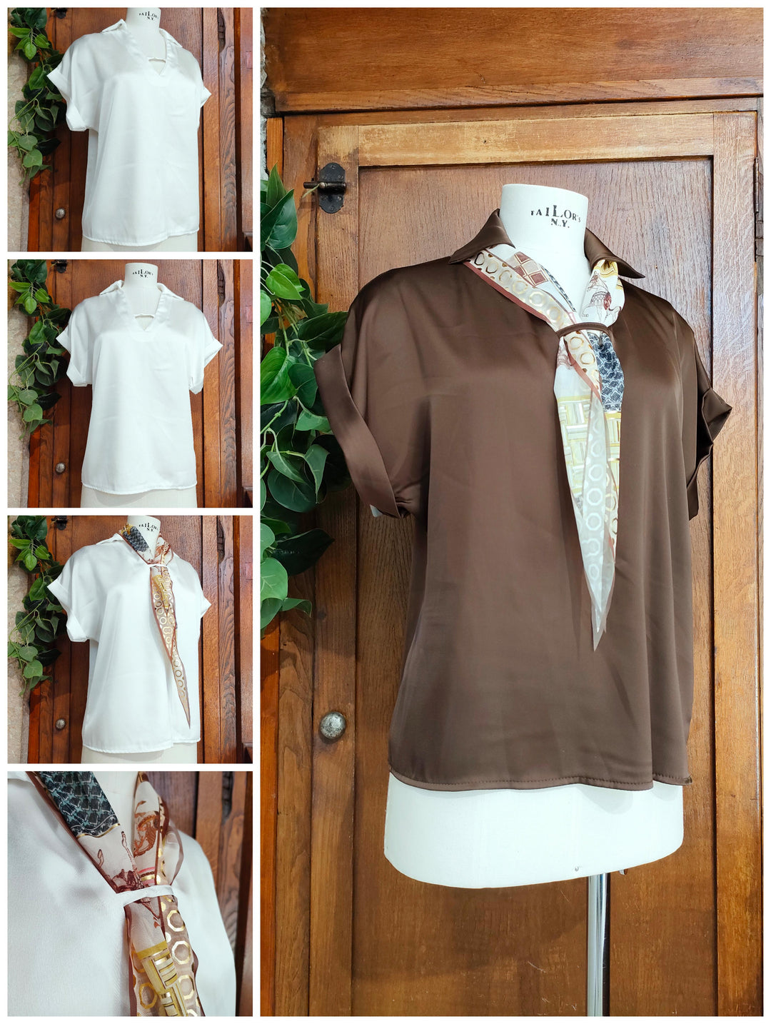 Blusa con foulard