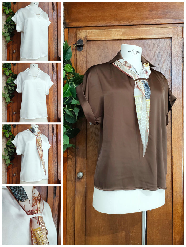 Blusa con foulard