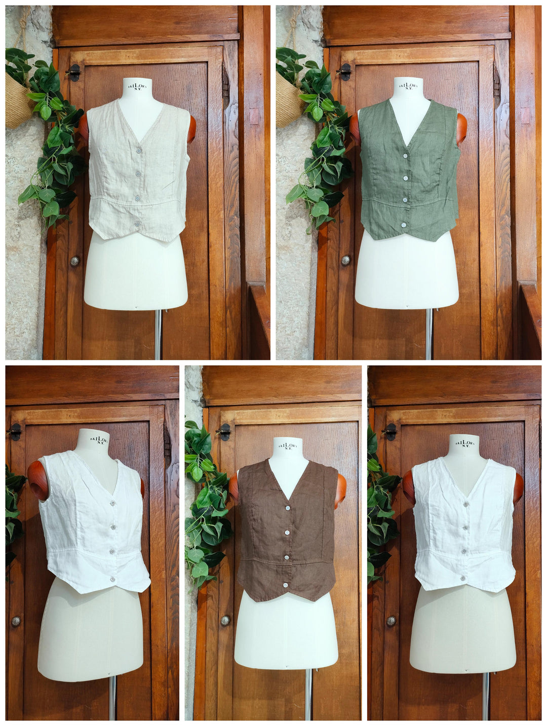 Gilet 100% lino