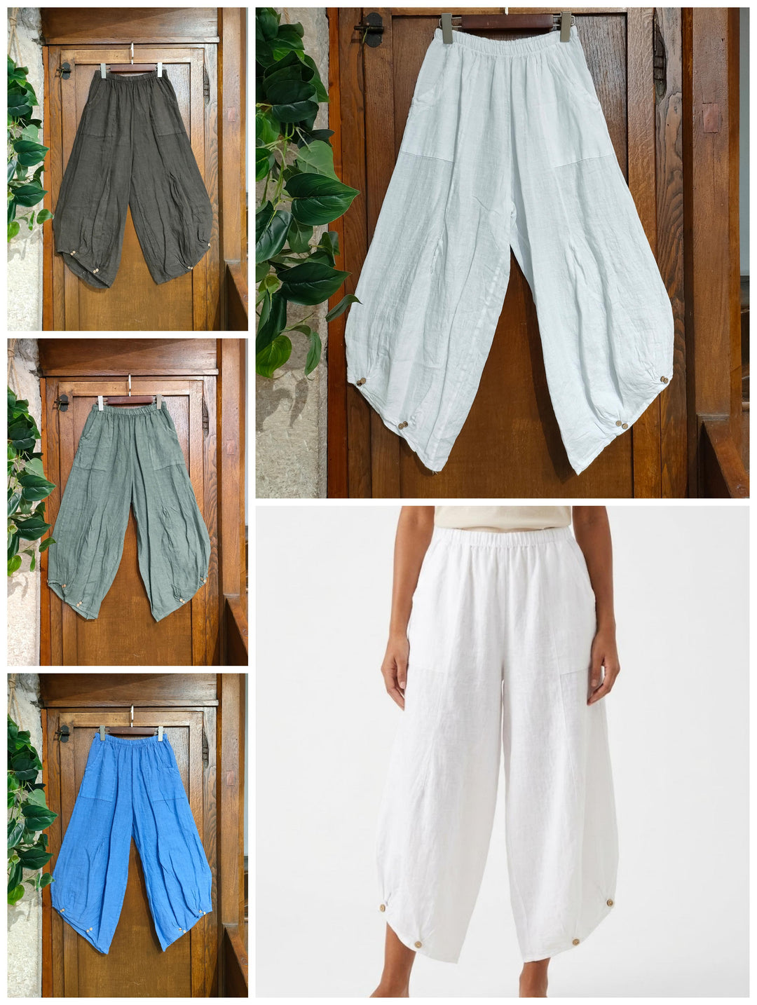 Pantaloni 100% lino