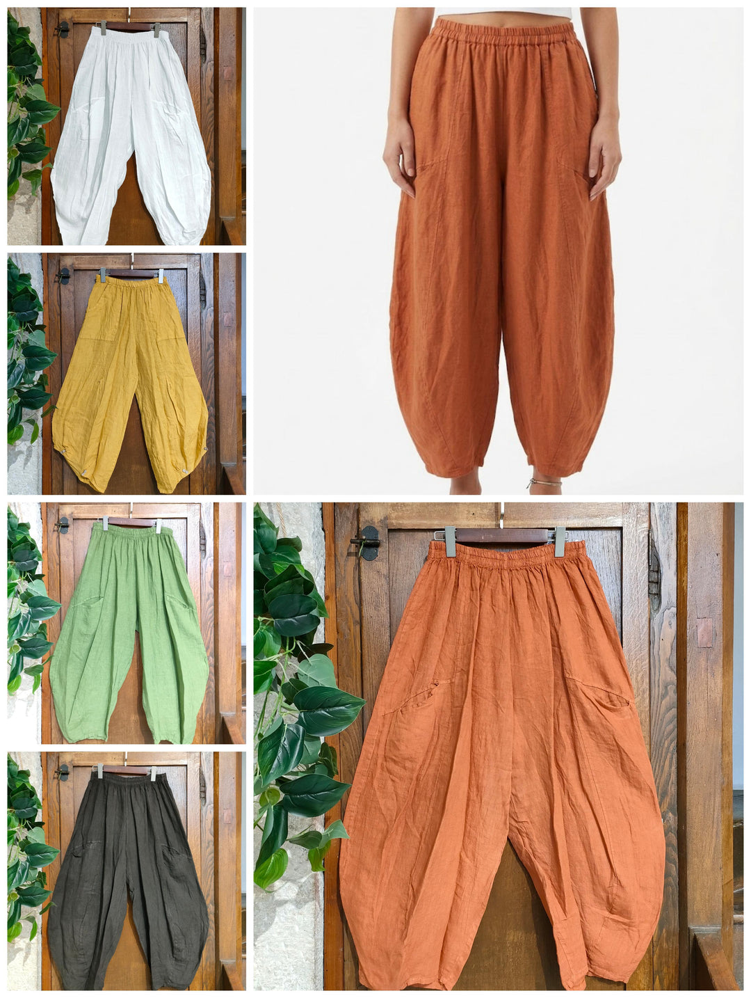 Pantaloni 100% lino