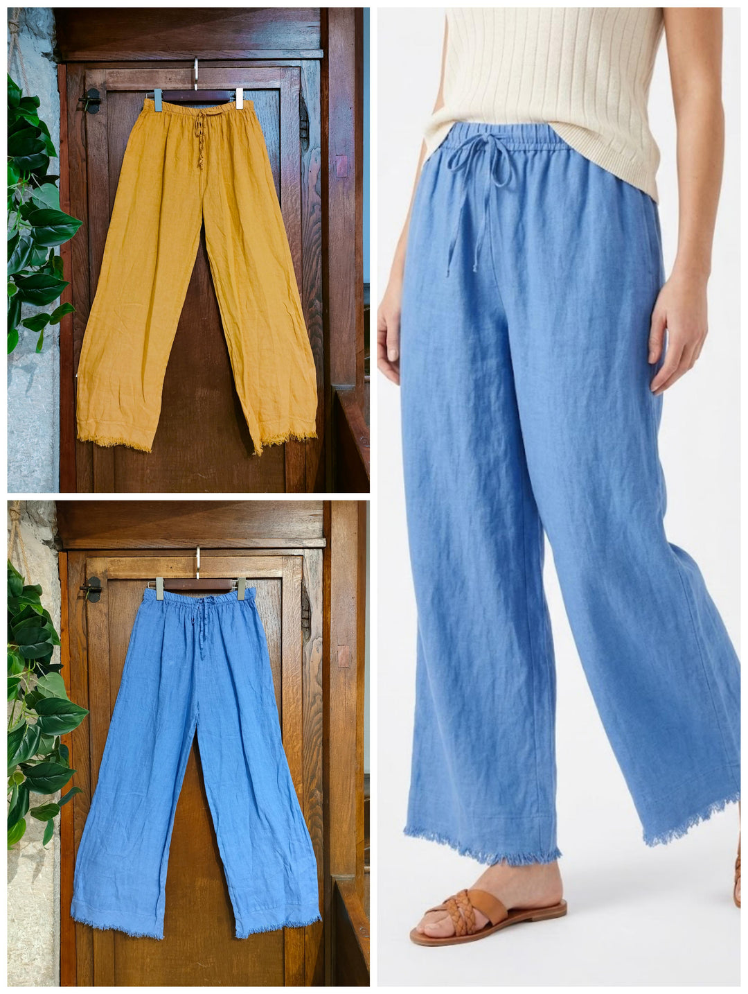 Pantaloni 100% lino