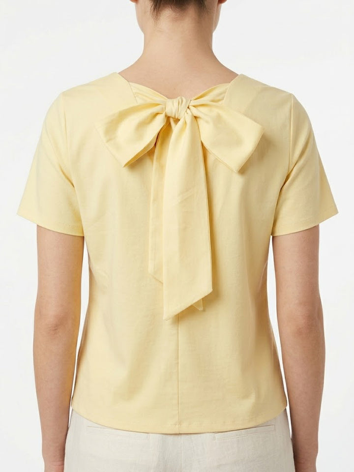 T-shirt maxi fiocco dietro
