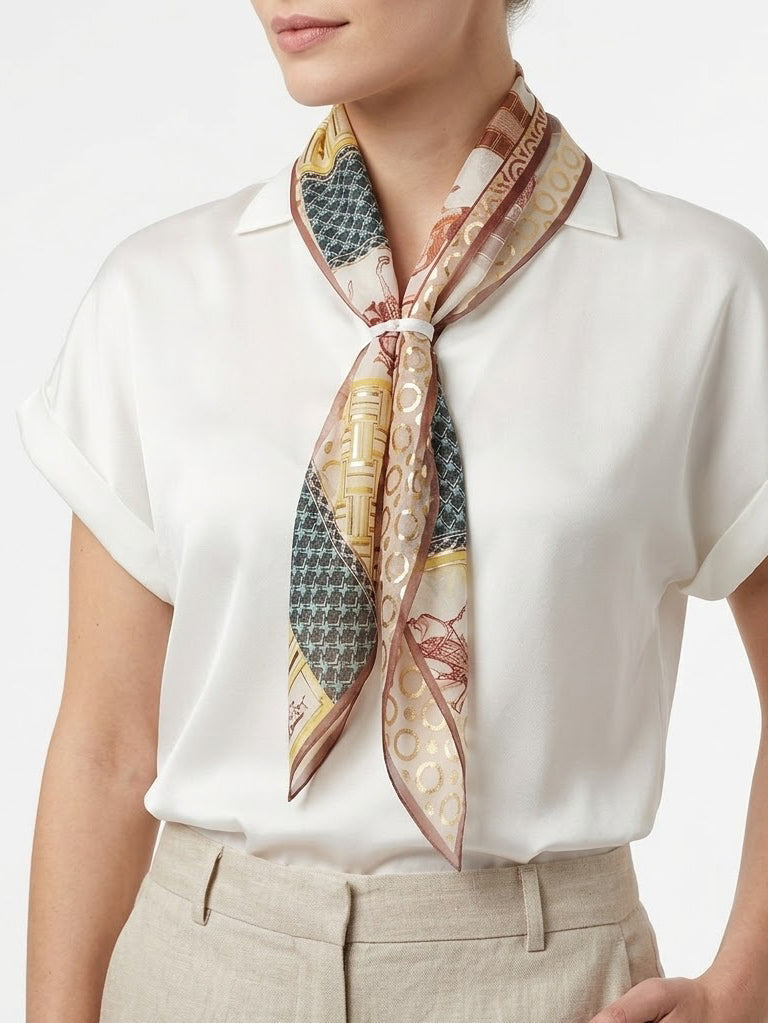 Blusa con foulard