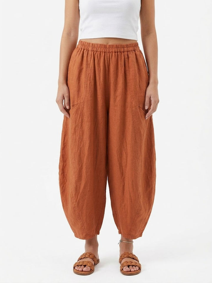 Pantaloni 100% lino