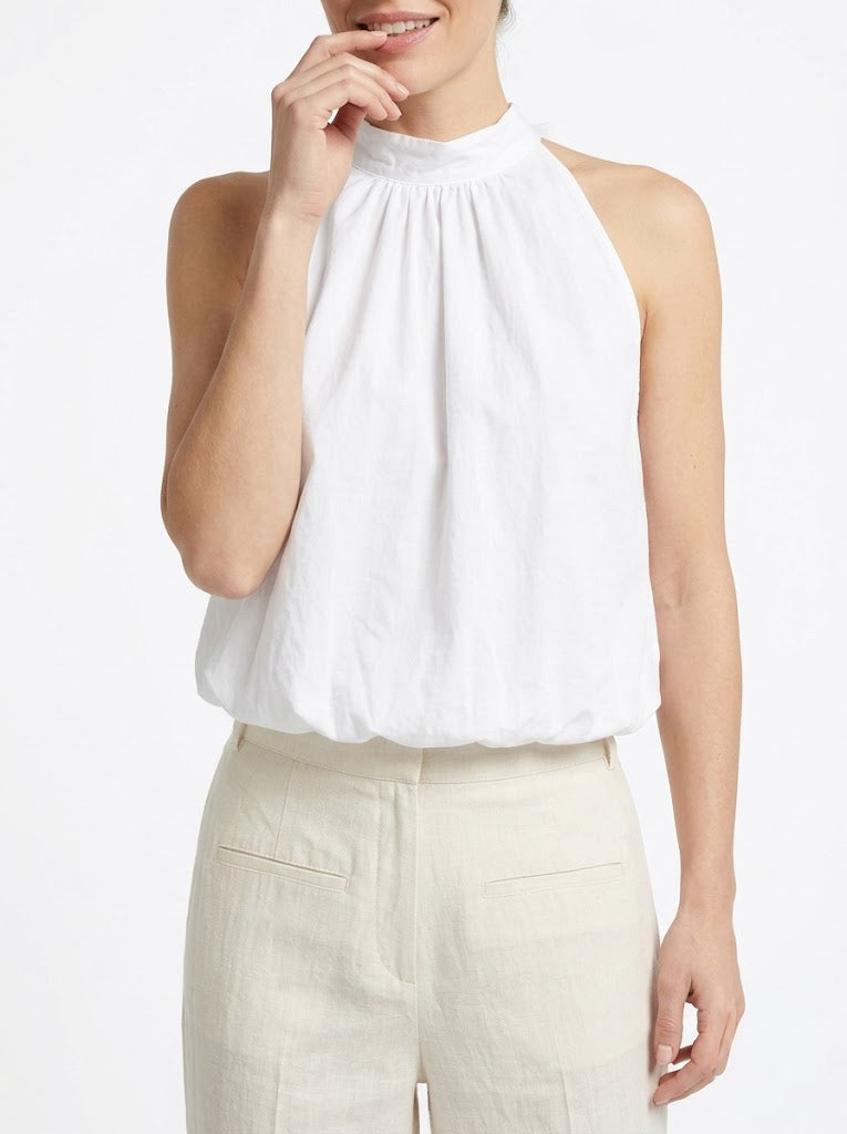 Blusa smanicata nodo dietro