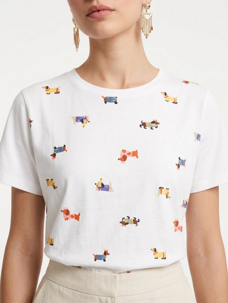 T-shirt bassotti multicolore