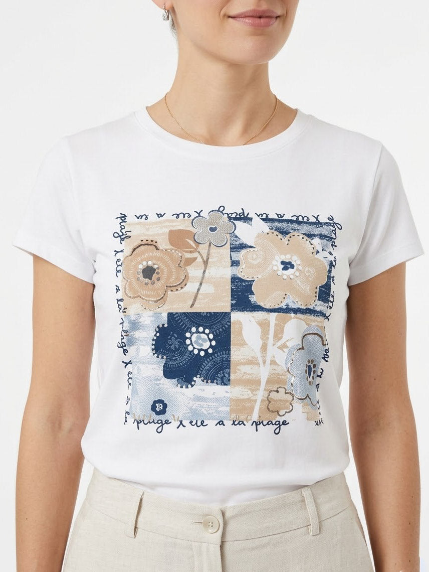 T-shirt fiori