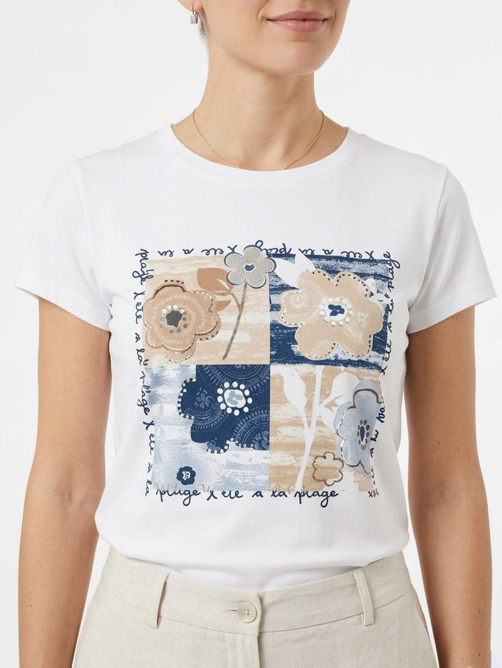 T-shirt fiori